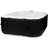 Sunspa Aufblasbarer Spa Square Schwarz 4 Personen (155 x 155 x 65 cm)