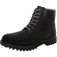 Lumberjack Herren Schnürstiefeletten/ Stiefeletten RIVER Schwarz Rauleder-Synthetik-Mix Größe: 44
