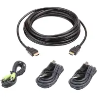 Aten 3 M USB HDMI Secure KVM Kabel-Set, 3 m, HDMI, Schwarz, USB A, HDMI, 3.5 mm, USB B, HDMI, 3.5 mm, Männlich