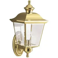 Kichler Elstead Bay Shore Außen-Wandleuchte E27 39cm Poliertes Messing IP44