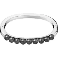 Calvin Klein Modernes Damen Armband mit Perlen Edelstahl-Armband Arm-Schmuck Größe XS KJAKMD0401 Silber