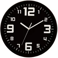 5 Five Runde Kunststoff-Wanduhr, Küchenuhr, Uhre - Ø 30 cm