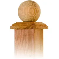 Intergard Pfostenkappen Holz Kugel 100mm