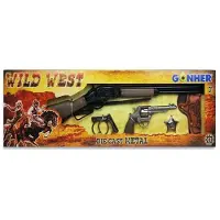 Cpa Toy Wild-west-set Revolver Und Gewehr 8 Schuss