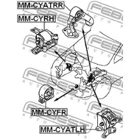 FEBEST Motorlager Hinten Links für MITSUBISHI ASX (GAW) MM-CYATRR