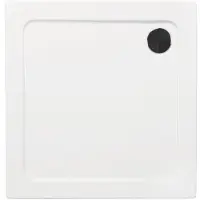 Badstuber Eckduschwanne, BxT: 90 x 90 cm, weiß - weiss