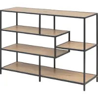 Home4You »Seaford« Bücherregal IV Wildeiche 114x78x35 cm
