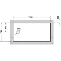 Duravit DU Duschwanne Tempano, 1500x750mm Rechteck, Weiß, Antislip