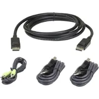 Aten 3 M USB DisplayPort Secure KVM Kabel-Set, 3 m, DisplayPort, Schwarz, USB, DisplayPort, 3.5 mm, USB, DisplayPort, 3.5 mm, Männlich