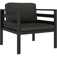 vidaXL Einzelsofa mit Kissen Aluminium Anthrazit