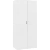 vidaXL Kleiderschrank Weiß 90x52x200 cm Holzwerkstoff
