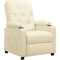 vidaXL Relaxsessel Creme Kunstleder