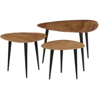 vidaXL 3-tlg. Couchtisch-Set Massivholz Akazie