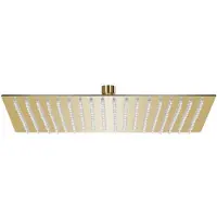 vidaXL Regenbrause Edelstahl 50x50 cm Quadrat Golden