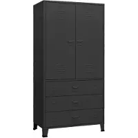 vidaXL Industrial Kleiderschrank Schwarz 90x50x180 cm Metall