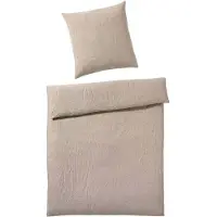 Elegante Halbleinen Bettwäsche Breezee sand 155x200 cm + 80x80 cm