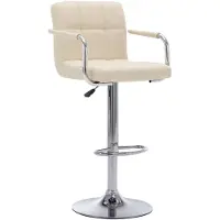vidaXL Barhocker Creme Stoff