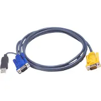 Aten 2L5206UP, Schwarz, HD-15, USB A, SPHD-15, VGA