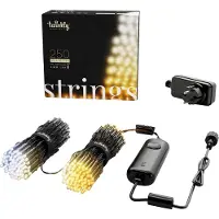 Twinkly Strings Lichterkette Gold Edition 250 LED 20m schwarz außen / Innen