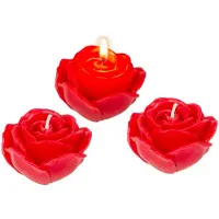 Out of the blue Ootb Rote Kerze Rose 3 St