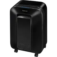 Fellowes Aktenvernichter Powershred LX 200, Partikelschnitt 4 x 12 mm, P-4, 22 l, 12 Blatt Schnittleistung, mit Rollen, schwarz