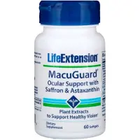 Life Extension MacuGuard Ocular Support mit Safran und Astaxanthin 60 St