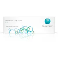 CooperVision 1 day Extra toric (30er Packung) Tageslinsen (-2.5 dpt, Zyl. -0.75, Achse 160 & BC 8.7) für Allergiker