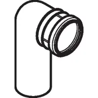 Geberit Pe Anschlussbogen 367070161 DN 100/90, 90Grad, PE-HD, für Wand-WC