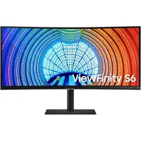 Samsung ViewFinity S6 S34A650UBU - S65UA Series - LCD-Monitor - gebogen - 86.4 cm (34") - 3440 x 1440 UWQHD @ 100 Hz