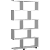 Chic Home Collection | Bücherregal Elif Wit Spaanplaat 90x156x20 cm | NADUVI
