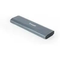 TooQ Shura, SSD-Gehäuse, M.2, PCI Express, 10 Gbit/s, USB Anschluss, Grau