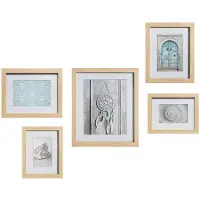 Atmosphera Etnic Set Photo Frames 5 Units Braun