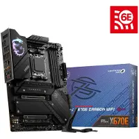MSI MPG X670E Carbon WiFi Gaming-Motherboard - ATX, AM5-Socket, unterstützt AMD Ryzen 7000-Serie, 18+2 Phasen VRM, DDR5, Dual-PCIe 5.0 x16, 4x M.2, Wi‑Fi 6E