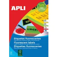 APLI Adress-Etiketten, 99,1 x 67,7 mm, neongelb