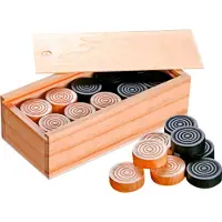 Philos Damespiel Holz Spielsteine 30 mm - klassisches Brettspiel