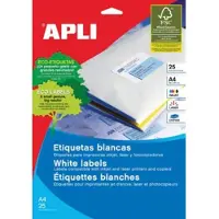 APLI Etiketten weiss 210,0 x 297,0 mm 25 Blatt