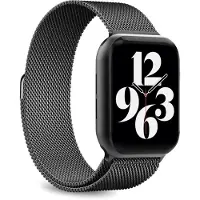 Puro Milanese Magnetic Band - Pasek ze stali nierdzewnej do Apple Watch 42/44/45/49 mm (czarny)