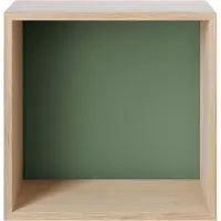 Muuto - Mini Stacked Storage System Medium Oak Dusty Green Muuto