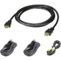 Aten 1,8 M USB HDMI Secure KVM Kabel-Set, 1,8 m, HDMI, Schwarz, USB Type-A/3.5mm/HDMI, USB Type-B/3.5mm/HDMI, Männlich
