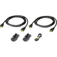 Aten 1,8 M USB HDMI Dual Display Secure KVM Kabel-Set, 1,8 m, HDMI, Schwarz, USB Type-A/3.5mm/HDMI, USB Type-B/3.5mm/HDMI, Männlich