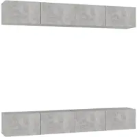 vidaXL TV-Schränke 4 Stk. Betongrau 100x30x30 cm Holzwerkstoff