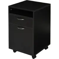 HOMCOM Aktenschrank-40L x 35B x 60H cm-Schwarz | Gr.: onesize