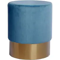 MAY Interiors | Hocker Aspen-Samt blau Samt 35x42x35 cm | NADUVI