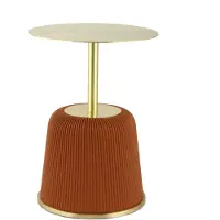 Alygn | Beistelltisch Jokai braun Metall 40x40x55 cm | NADUVI