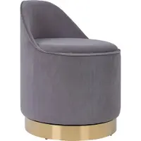 MAY Interiors | Drehhocker Viktor grau MDF 52x68x52 cm | NADUVI