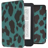 IMoshion Design Slim Hard Case Klapphülle für das Kobo Clara 2E / Tolino Shine 4 - Green Leopard