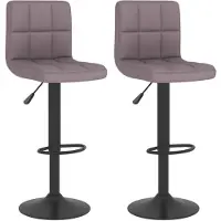 vidaXL Barhocker 2 Stk. Taupe Stoff