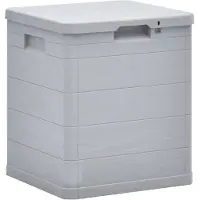 vidaXL Garten-Aufbewahrungsbox 90 L Hellgrau