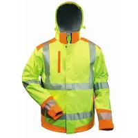 Elysee Melvin Winter Softshelljacke mit Kapuze - Warngelb/schwarz 107 3XL