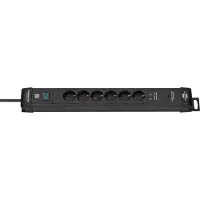 Brennenstuhl 1951160607 - 3 m - 6 AC-Ausgänge - Indoor - IP20 - Schwarz - 3,1 A